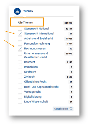 Screenshot Themen-Filter 