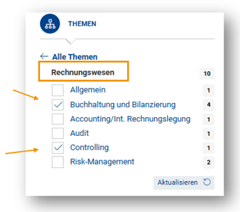 Screenshot Themen Subkategorien