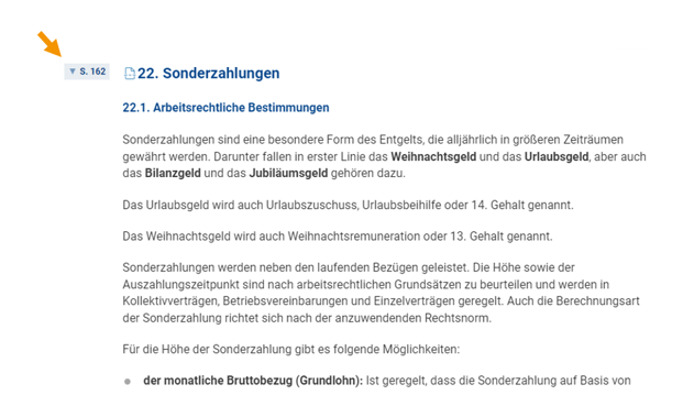 Position Seitenzahlen